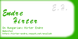 endre hirter business card